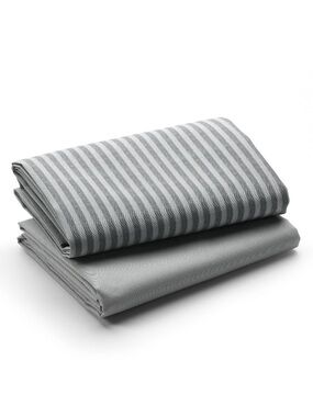 Graco Pack n Play Playard Fitted Sheets 2pk Stripes Gray 39x27